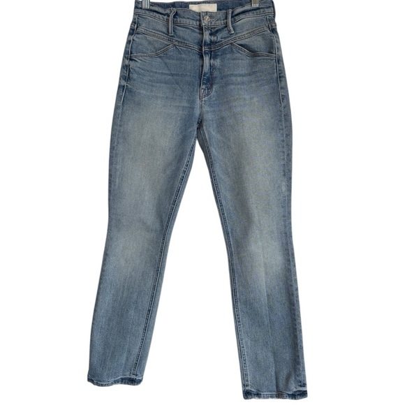 Mother Superior The Dazzler Yoke Front Ankle Jeans Size 26 Light Wash - Picture 1 of 13